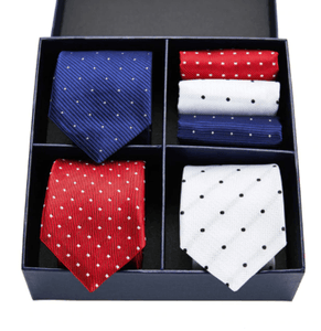 Coffret Cadeaux Trio Cravates et Pochettes Homme - Cravate Prestige