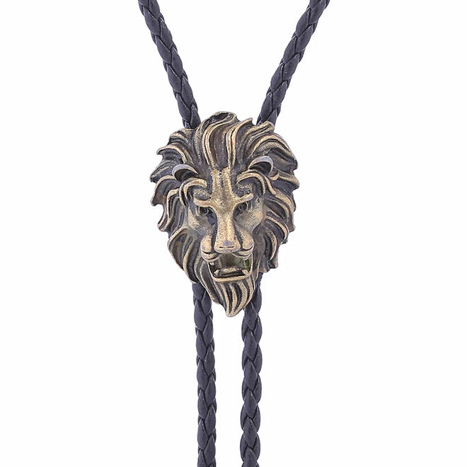 Cravate Bolo Tête de Lion Bronze 6