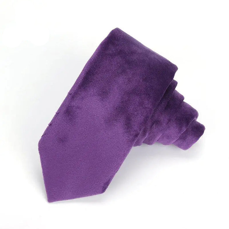 Cravate en Velours Violette