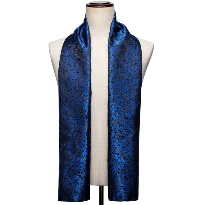 Foulards en Soie Bleu Nuit Baroque