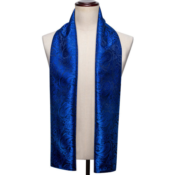 Foulard en Soie Bleu Électrique Cachemire