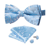 Nœud Papillon Bleu Claire Paisley