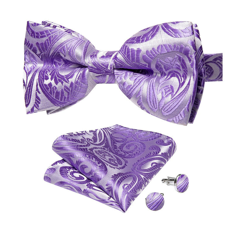 Nœud Papillon Violet Lavande Paisley