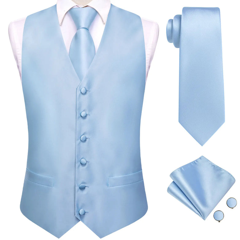 Gilet de Mariage Bleu