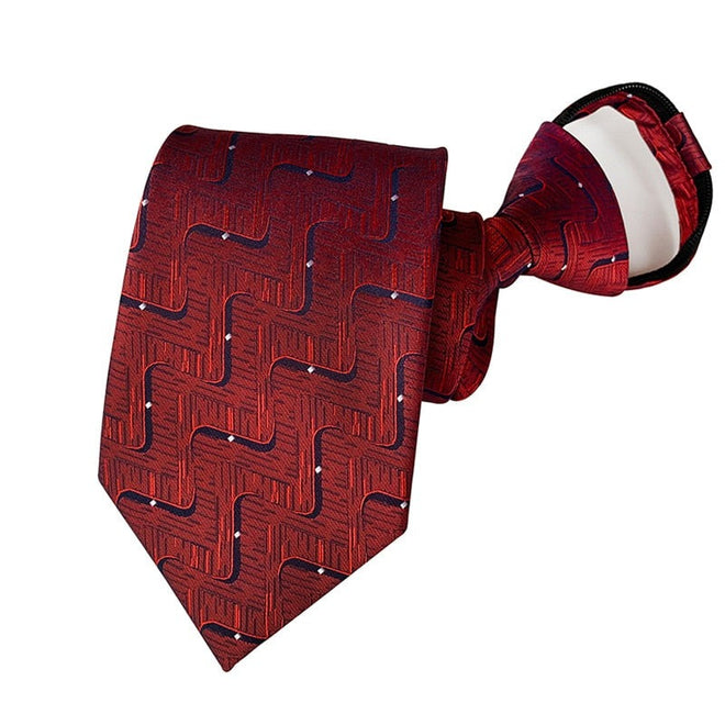 Cravate pré-nouée Rouge à Motifs Moderne