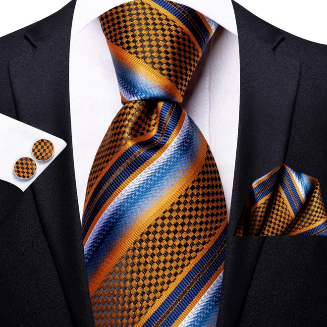 Pack Prestige Cravate Orange et Bleu