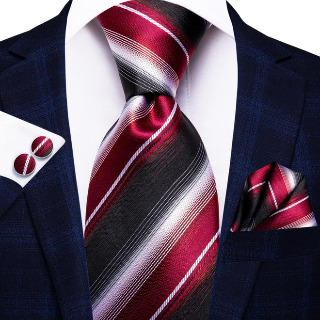 Pack Prestige Cravate Blanc Rouge et Noir