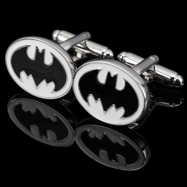 Boutons de Manchette Batman Blanc