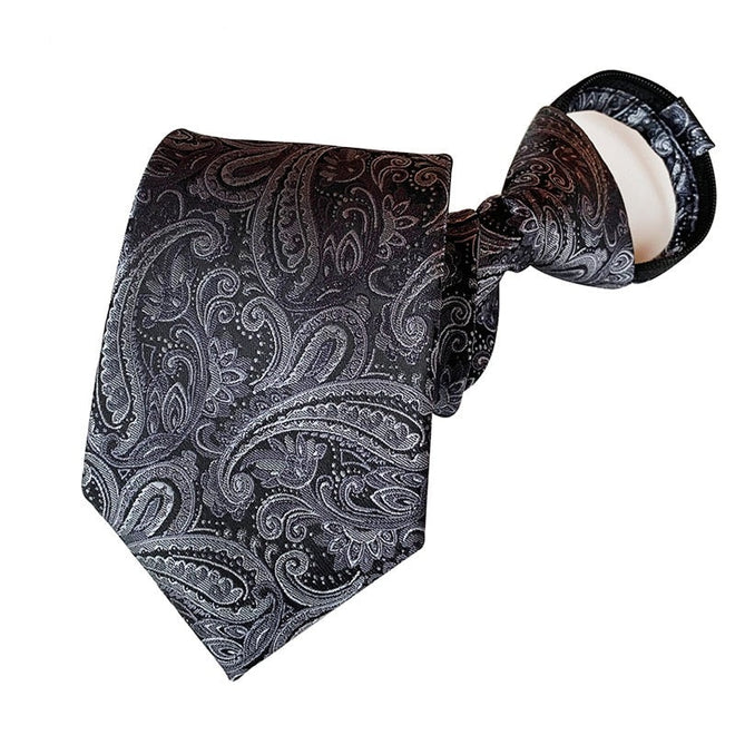 Cravate pré-nouée Noir Baroque