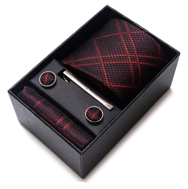 Cravate Écossaise Noir et Rouge