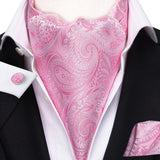 Cravate Ascot Rose Cachemire