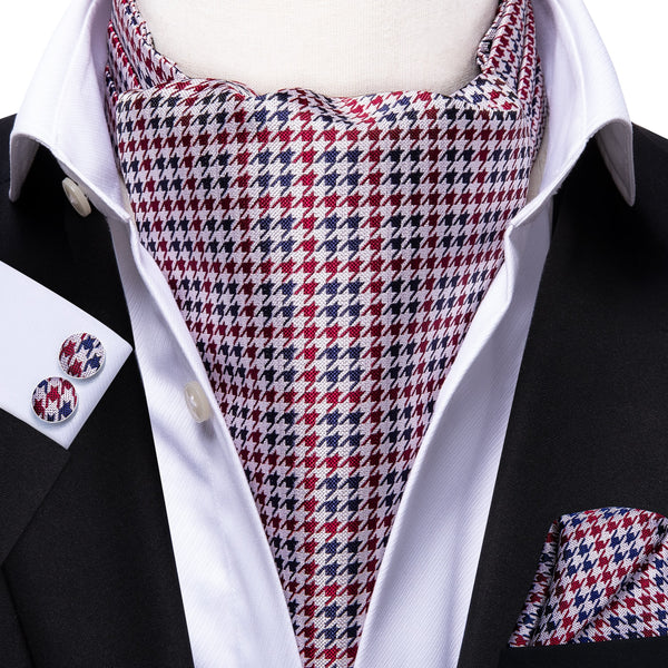 Cravate Ascot Bleu Blanc Rouge