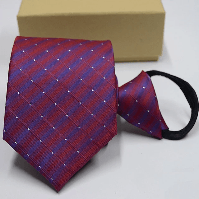 Cravates Pré-noués Fuchsia et Violet à Pois Rayée - Cravate Prestige