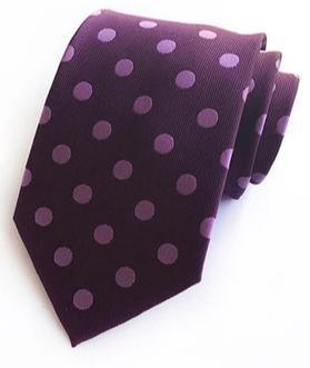 Cravate Violette à Pois Violet - Cravate Prestige