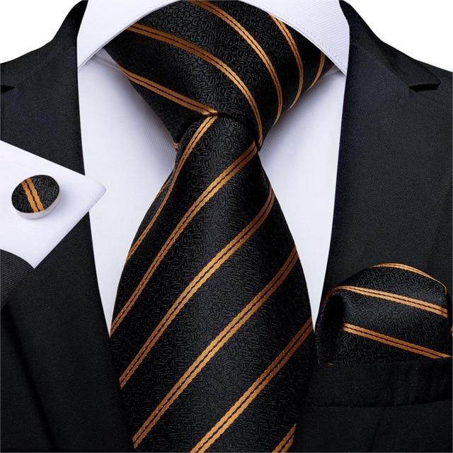 Pack Prestige Cravate Noir et Or - Cravate Prestige