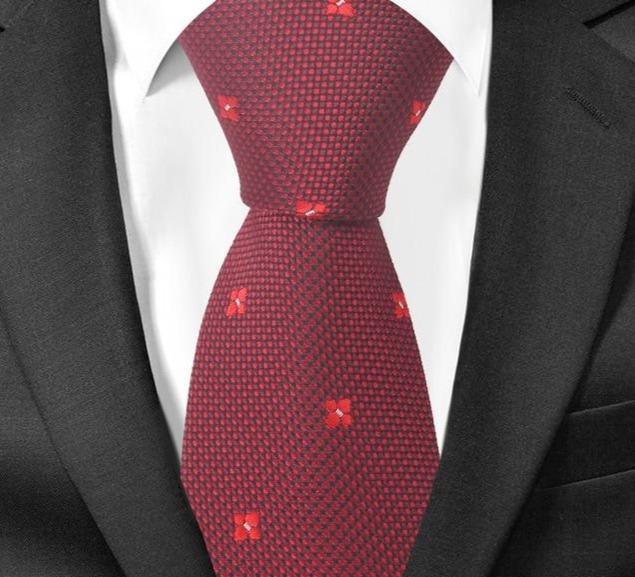Cravate Slim Bordeau à Fleurs - Cravate Prestige