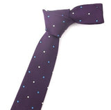 Cravate Slim Violette à Pois - Cravate Prestige