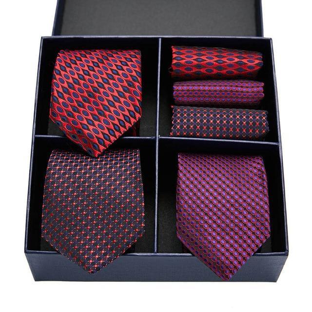 Coffret de Cravates Trio Bordeau Fuchsia - Cravate Prestige