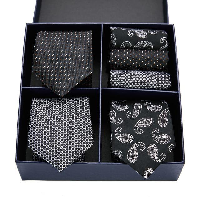 Coffret de Cravates Trio Noire - Cravate Prestige