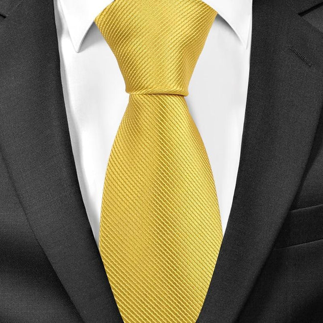 Cravate Jaune Moutarde - Cravate Prestige