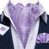 Cravate Ascot Lilas Baroque