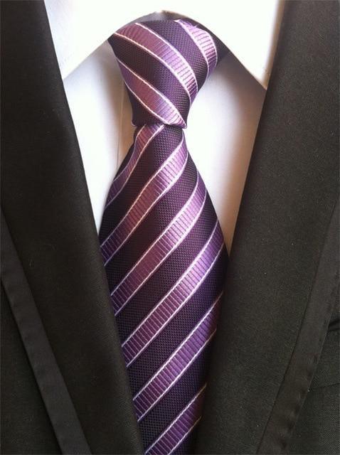 Cravate Rayée Violette - Cravate Prestige
