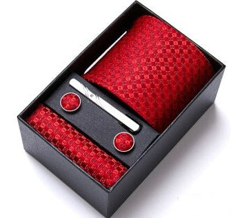 Cravate Rouge Motif Moderne
