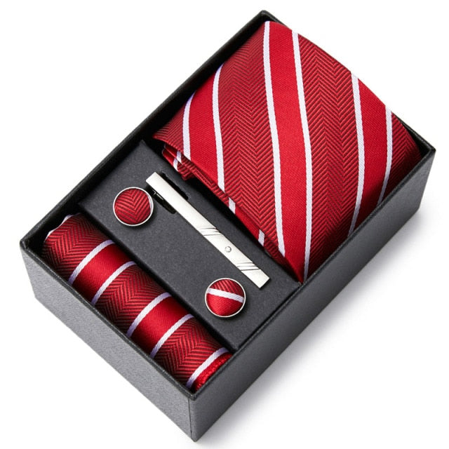 Cravate Rouge à Rayures